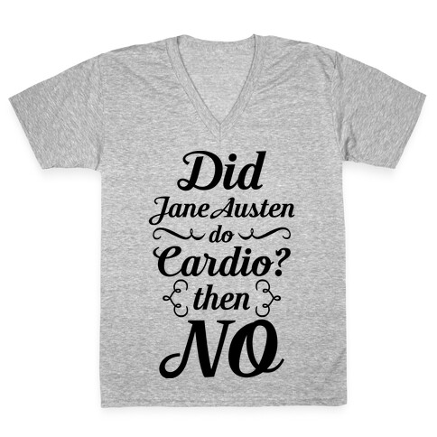 Jane Austen Cardio V-Neck Tee Shirt