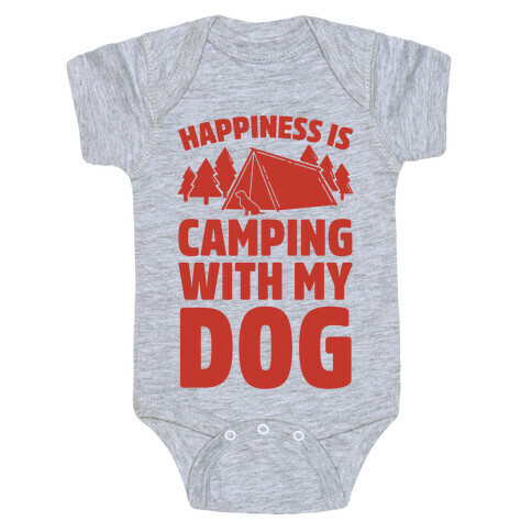 Happiness Is Camping With My Dog Baby One-Piece