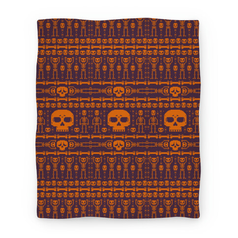 Ugly Skeleton Sweater Pattern Blanket