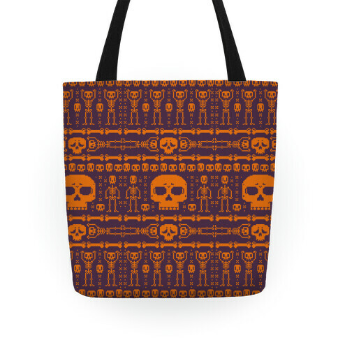 Ugly Skeleton Sweater Pattern Tote