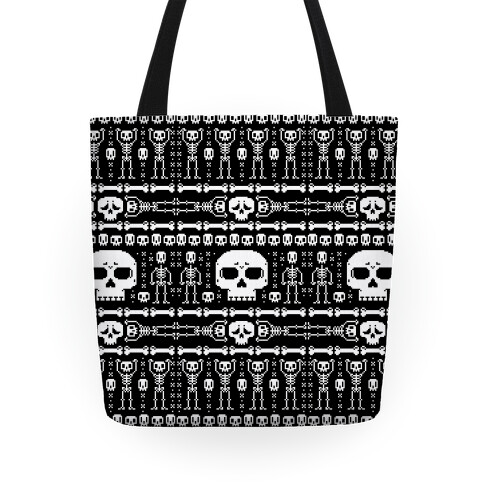 Ugly Skeleton Sweater Pattern Tote