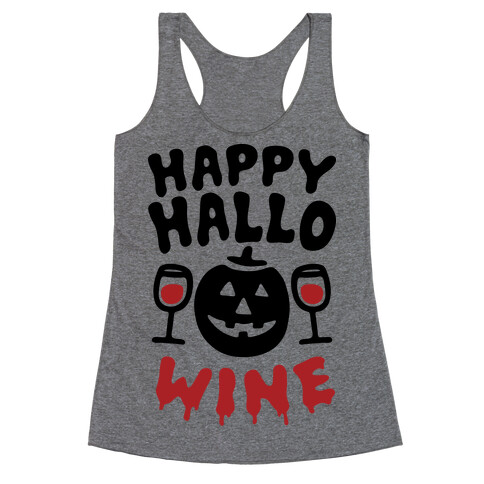 Happy Hallo-wine Racerback Tank Top