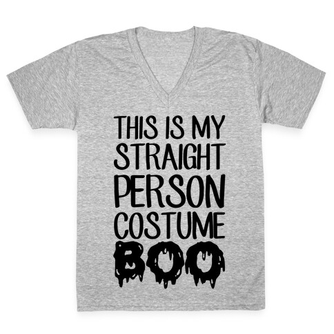 Straight Costume V-Neck Tee Shirt