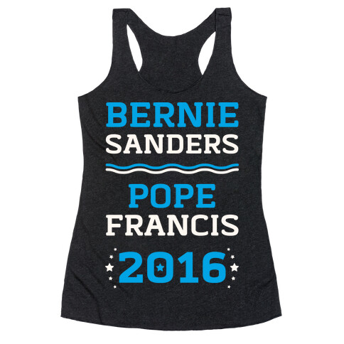 Bernie Sanders / Pope Francis 2016 Racerback Tank Top