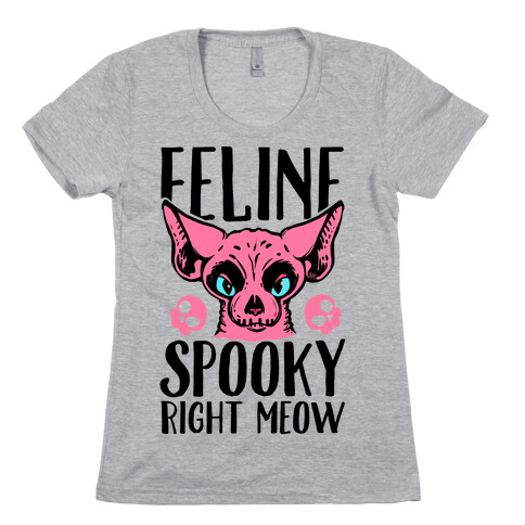 Feline Spooky Right Meow Womens T-Shirt