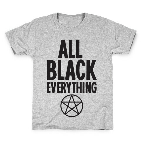 All Black Everything Kids T-Shirt