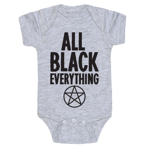 All Black Everything Baby One-Piece