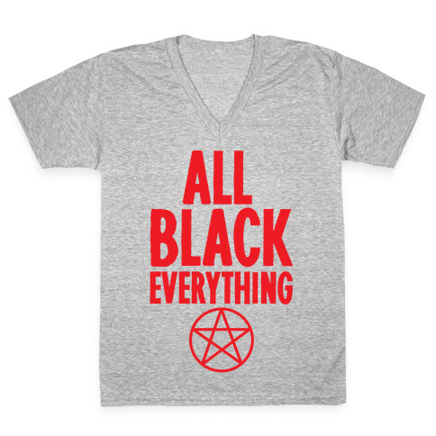 All Black Everything V-Neck Tee Shirt
