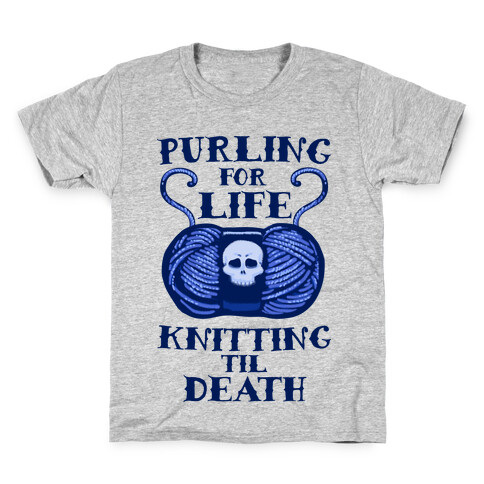 Knitting til Death Kids T-Shirt