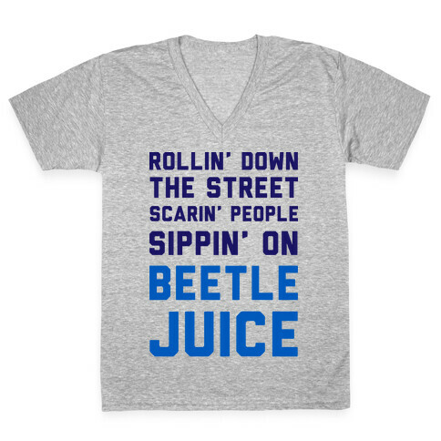 Sippin' on Beetlejuice V-Neck Tee Shirt