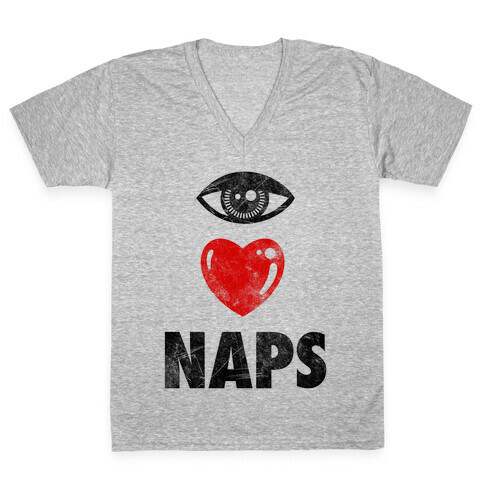 Eye Heart Naps V-Neck Tee Shirt