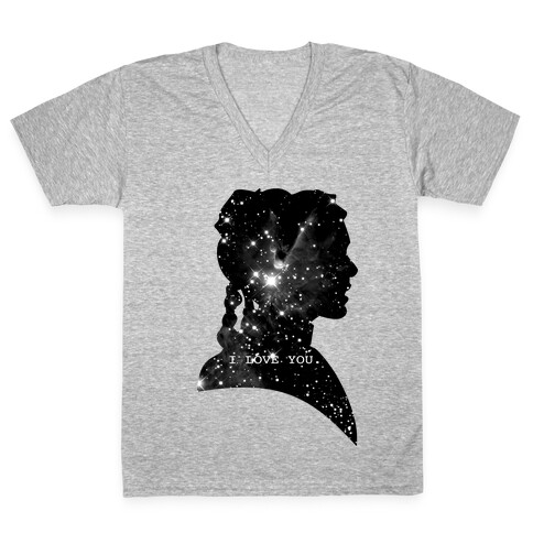 Leia Loves You V-Neck Tee Shirt