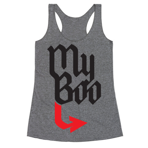 My Boo (red half) Racerback Tank Top