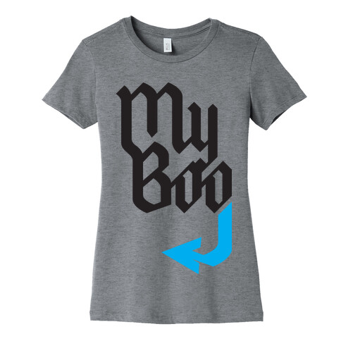 My Boo( Blue half) Womens T-Shirt