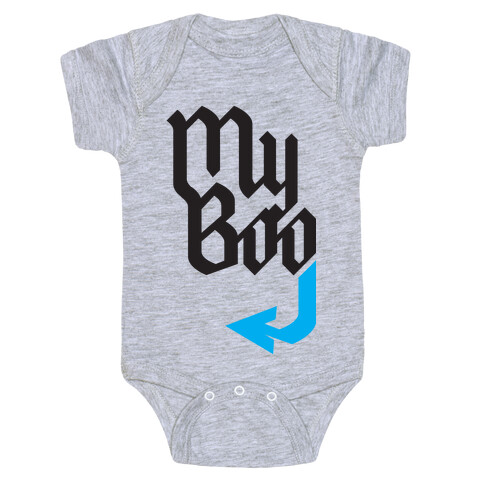 My Boo( Blue half) Baby One-Piece