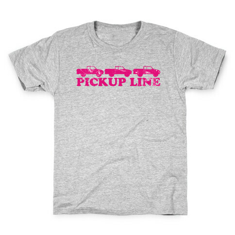 Pickup Line (pink) Kids T-Shirt
