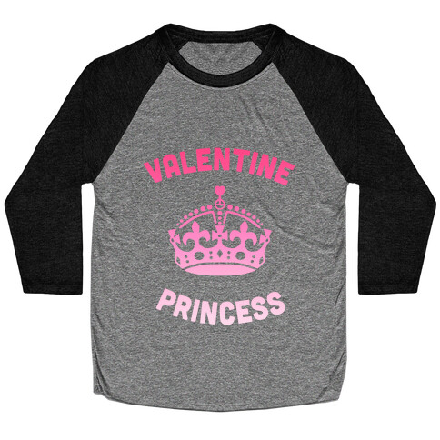 Valentine Princess (Dark) Baseball Tee