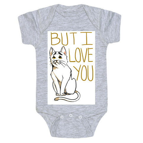Eyebrows Cat- I love you! Baby One-Piece