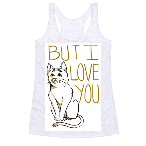 Eyebrows Cat- I love you! Racerback Tank Top