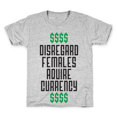 Disregard Females Kids T-Shirt