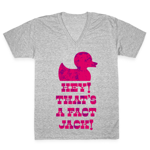 Hey Jack (pink) V-Neck Tee Shirt