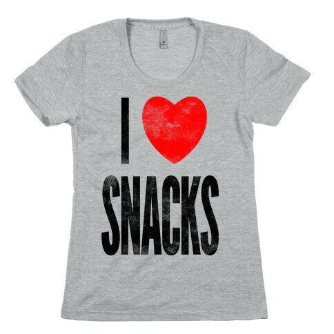 I Love Snacks Womens T-Shirt
