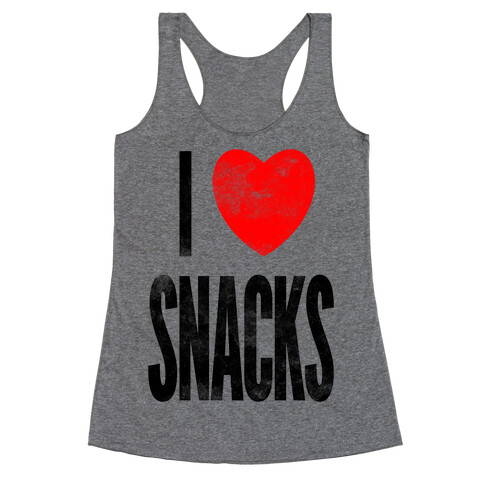 I Love Snacks Racerback Tank Top