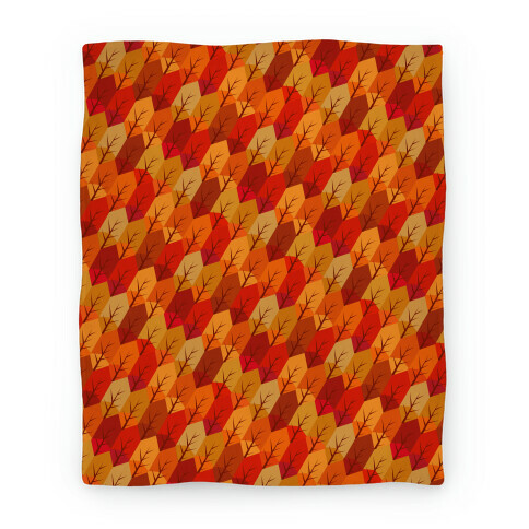 Geometric Fall Leaf Pattern Blanket