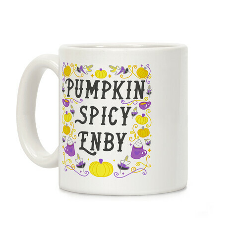 Pumpkin Spicy Enby Coffee Mug