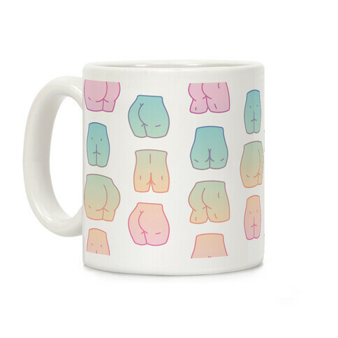 Kawaii Pastel Butt Pattern Coffee Mug