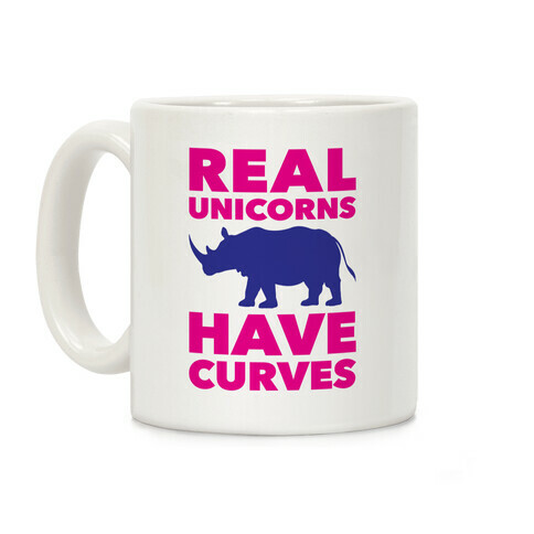 Real Unicorns Have Curves Coffee Mug