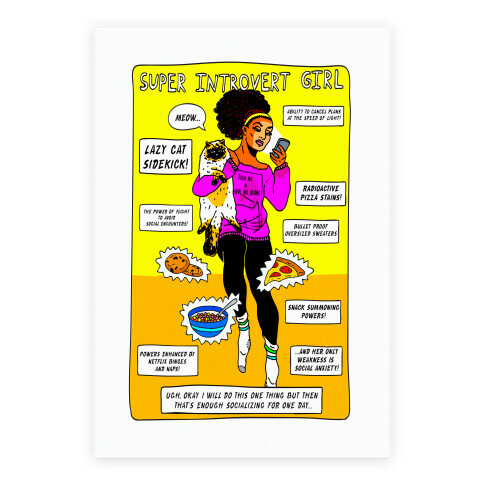 Super Introvert Girl Poster