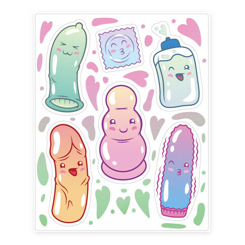 Cute Sex Toy  Stickers and Decal Sheet