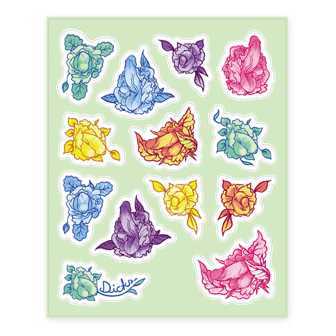 Penis Pattern  Stickers and Decal Sheet