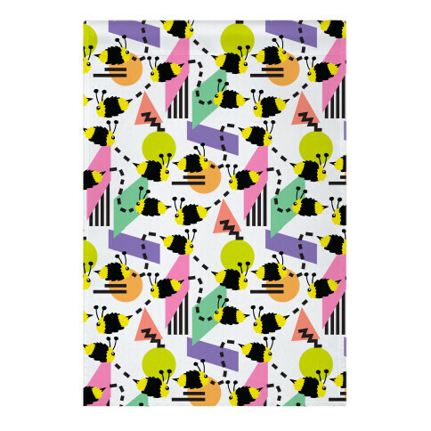 Bee Rad Pattern Garden Flag