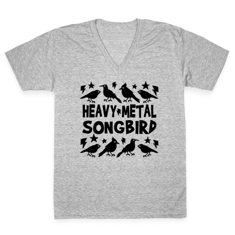 Heavy Metal Songbird V-Neck Tee Shirt