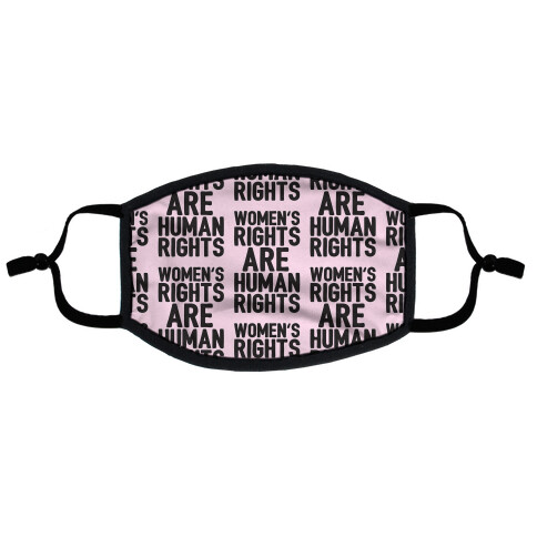 Women's Rights Are Human Rights Flat Face Mask