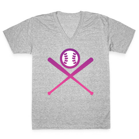 Baseball V-Neck Tee Shirt