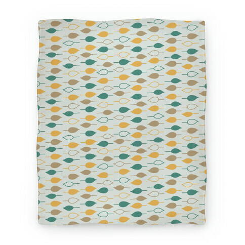 Leaf Pattern Blanket (Blue) Blanket