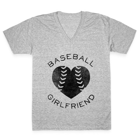 Baseball Girlfriend (Baseball Tee) V-Neck Tee Shirt