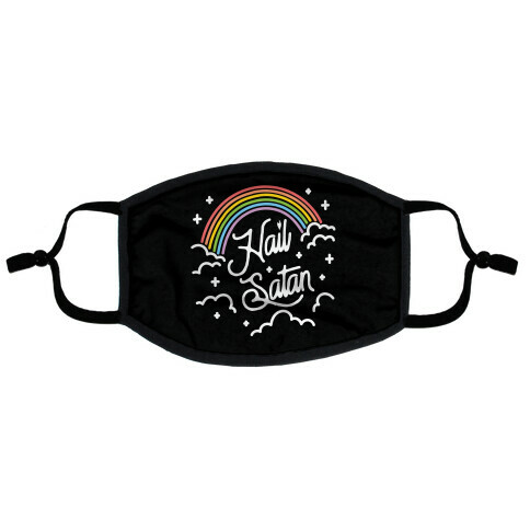 Hail Satan Rainbow Flat Face Mask