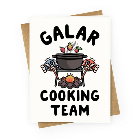 Galar Cooking Team Greeting Card