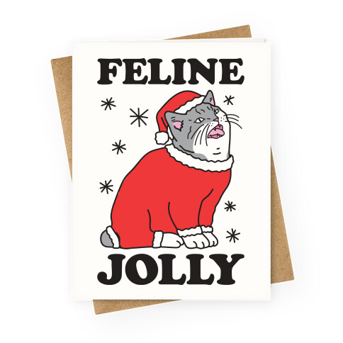Feline Jolly Cat Greeting Card