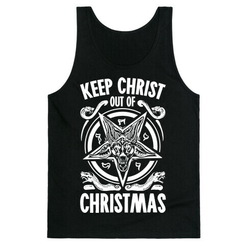 Keep Christ Out of Christmas Baphomet  Tank Top