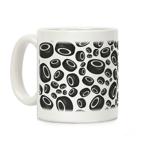 Hockey Pucks Pattern Coffee Mug