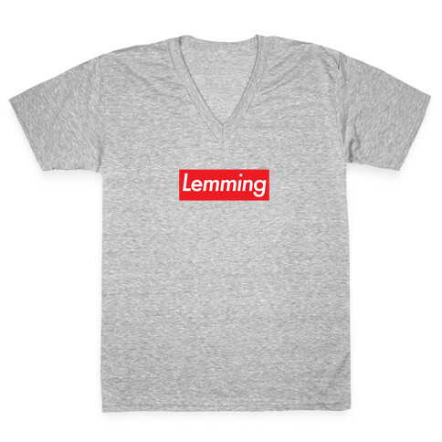 Lemming Fashion Design Parody  V-Neck Tee Shirt