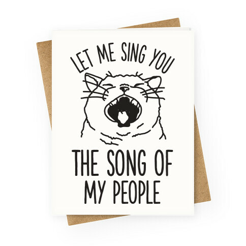 The Song Of My People Cat Greeting Card