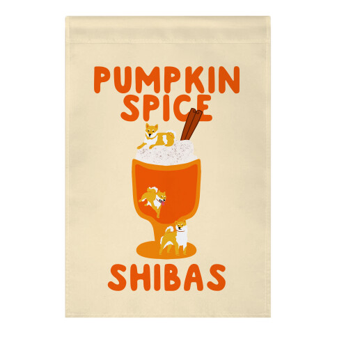 Pumpkin Spice Shibas Garden Flag