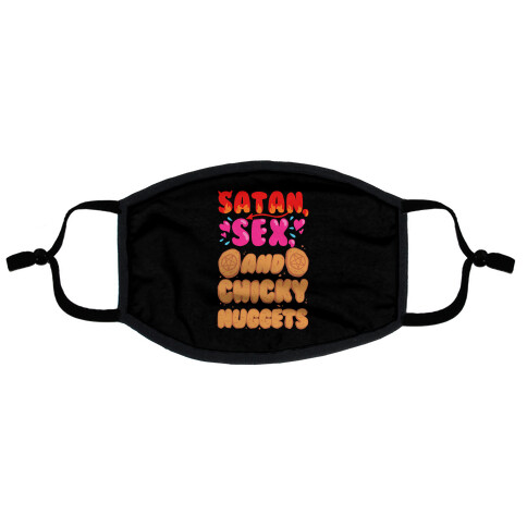 Satan, Sex, and Chicky Nuggets Flat Face Mask