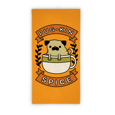 Pugkin Spice Beach Towel